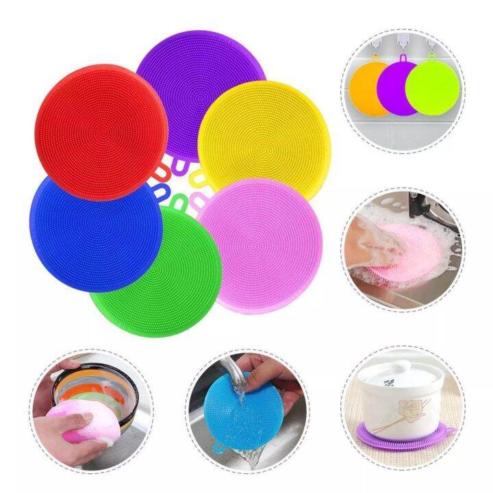 Silicone Dish Sponges Non Stick Dishwashing Brush, Double Sides Used