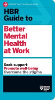 หนังสืออังกฤษใหม่ HBR Guide to Better Mental Health at Work (HBR Guide Series) (Hbr Guide) [Paperback]