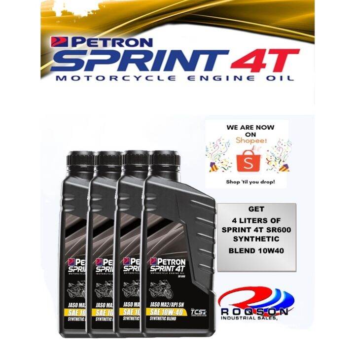 CARS Engine oil PETRON SPRINT 4T SR600 SYNTHETIC BLEND SAE 10W40 (4