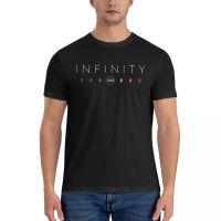 Infinity - White Clean Essential T-Shirt Oversize T-Shirt Grafis Pria Big And High Shirts Kaus Grafis