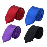 Black Tie for Men Formal Business Narrow Red 5cm Professional Wedding Student Solid Color Tie