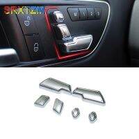 SRXTZM For Benz E-Class W212 2010-2015 ABS Chrome Door Seat Adjust Button Switch Cover Trim Set Car Styling Accessories 6pcs