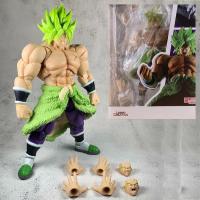 Bandai Angry Broly อะนิเมะรูป SHFiguart ผมสีเขียว2รูปแบบ Dark Fighting Broly Action Figure ของเล่น