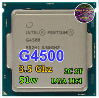 ซีพียู CPU Intel Pentium G4500 2คอ2เทรด 54W LGA 1151 ฟรีซิลิโคน1ซอง G 4500