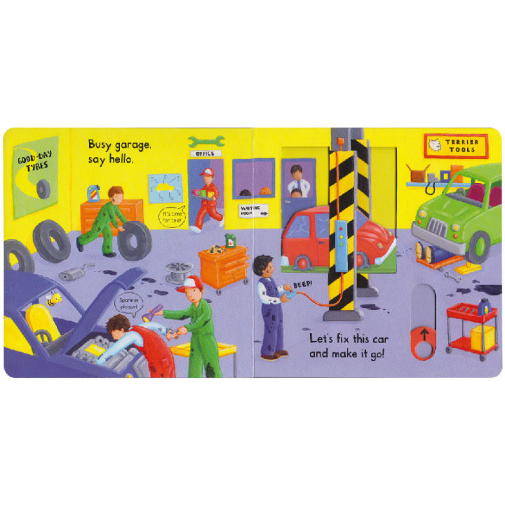 busy-garage-busy-series-paperboard-machine-book-repair-factory-3-6-years-old-interactive-english-story-picture-book-original-english-childrens-book