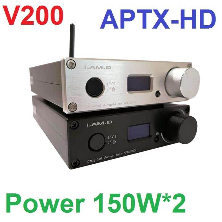 2020-i-am-d-v200-v200bt-full-digital-audio-headphone-amplifier-bluetooth-5-0-csr8675-aptx-hd-high-power-150w-4ohm-usb-xmos-24bit