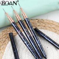 BQAN Professional Nail Art Liners Striping Brushes Tool Marble Metal Handle Drawing Detail Painting Blending Liner Nail Brush Artist Brushes Tools