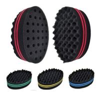 Oval Sponge Hair Brush Double Sided Hair Curler Wave-Shaped Hair Curl Twist Hair Brush Sponge Hair Styling Tools Cleaning Tools