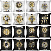 Sun Moon Tarot Pillow Cover 45x45cm Retro Astrology Divination Printed Cushion Cover Home Couch Decorations Polyester Pillowcase