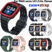 } {": 》สายนาฬิกา TPU สำรองพร้อมกรอบเคสสำหรับ Fitbit Versa 3 2 1 Lite Sense Ruer สร้อยข้อมือสายนาฬิกาข้อมือข้อมือ