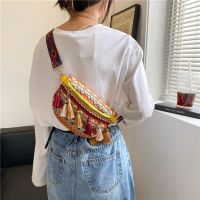 Fashion Ladies Bohemian Fanny Pack Women Girls Crossbody Purse Embroidery Boho Waist Pouch Bum Bag With Tassel