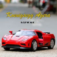 【MagicT】1:32 Scale Koenigsegg Agera Zinc Alloy Model Car W/ Light &amp; Sound &amp; Pull-Back Die Cast Toys Gifts Collections For Boys