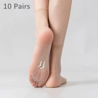 10 Pairs Women Transparent Summer Thin Anti-Slip Socks Set Cool Breathable Ladies Kawaii Silk Socks Set For Women wholesale Socks Tights