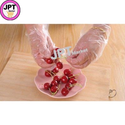 JPT Market❣️ ถุงมือพลาสติกใส 100 ชิ้น Disposable Plastic Gloves (Food Grade) คุณภาพดี ราคาถูก คุ้มค่าที่สุด!!