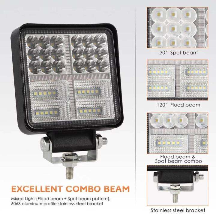 new-3-step-led-excellent-work-light-car-48w-งานพรีเมี่ยม-รุ่นหนา-ปรับไฟได้-3-เเบบ-ไฟหน้า-ไฟฉุกเฉิน-ไฟสปอร์ตไลท์-ไฟรถยนต์-48-วัตต์-สว่างสุดยอด-โคมไฟติดตั้งสำหรับรถยนต์-รถจักรยานยนต์-รถมอเตอร์ไซต์-รถไถ-