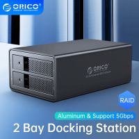 ORICO 95 Series 2 Bay 3.5 USB3.0ไปยัง SATA พร้อม RAID HDD Docking Station อลูมิเนียม HDD Enclosure 36W อะแดปเตอร์ HDD Case