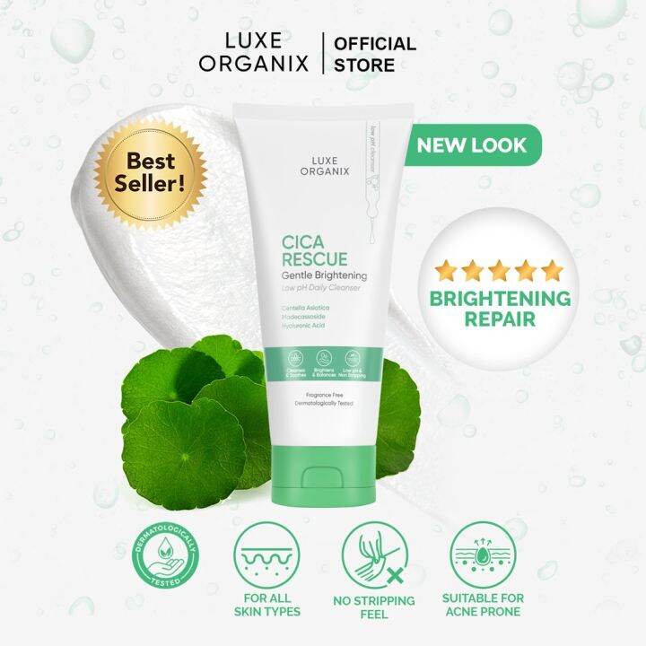 Luxe Organix Cica Rescue Gentle Brightening Cleanser 150g | Lazada PH