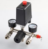 ∋ 220V/380V Air Compressor Pressure Pump Switch Control Manifold Relief Regulator 90-125psi Pressure Gauge Control Valve