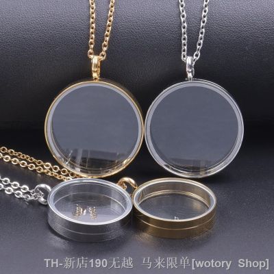 【CW】✜✓✸  1Pc Round Glass Floating Relicario Coin Holder Locket Pendant Necklaces Diy Hip Hop Collier Hommer Jewelry