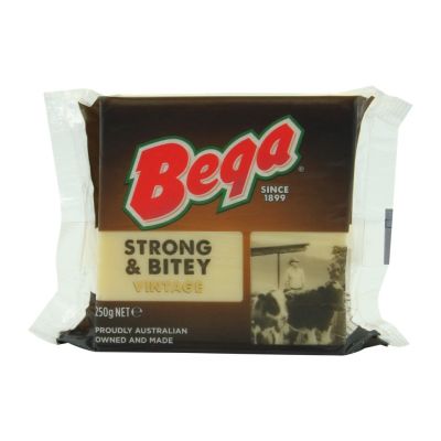 Premium import🔸( x 1) BEGA Cheddar Cheese 250 g. เชดด้าชีส นำเข้าจากประเทศออสเตรเลีย Strong& Bitey [BE13]