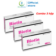 Combo 3 hộp Viên uống bổ sung Biotin, Vitamin B5 giúp tóc chắc khỏe, giảm gãy rụng tóc, bảo vệ da tóc - Hộp 20 viên thumbnail