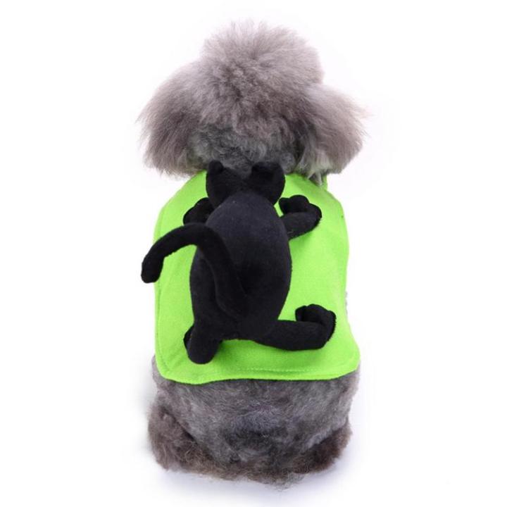 pet-cosplay-costume-halloween-dog-rider-costume-with-simulation-cat-funny-pet-outfit-dress-up-for-puppy-small-medium-dogs-exceptional