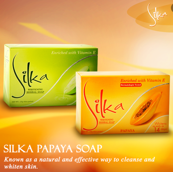 Silka Whitening Herbal Soap Papaya 90g 