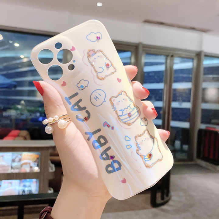 ready-2021-new-case-xiaomi-mi-11-lite-mi-10t-pro-5g-เคส-case-blu-ray-luxury-rhinestone-bling-glitter-cute-cartoon-cat-and-rabbit-soft-back-cover-เคสศัพท