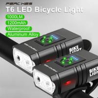 T6 LED 1000 Lumen Front And Rear Bicycle Light Rechargeable MTB Road Bike Headlight Cycling Flashlight Lamp Фонарь Велосипедный