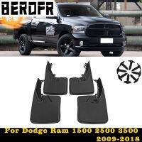 สำหรับ Dodge Ram 1500 2500 3500 2009-2018 4ชิ้นใหม่เอี่ยม Splash Guar แผ่นกันโคลนอุปกรณ์ตกแต่งรถยนต์แต่งรถบังโคลนบานพับโคลน