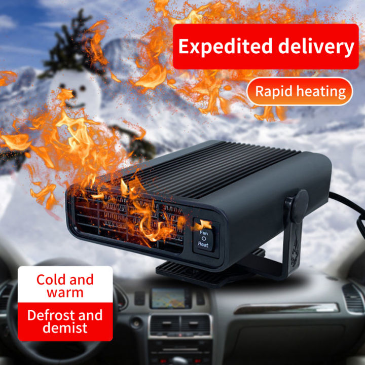 New 12V 2 In 1 Car Heater Defroster Portable Car ​Electric Heater Heating  Cooling Fan Defroster Demister For Cars And Trucks