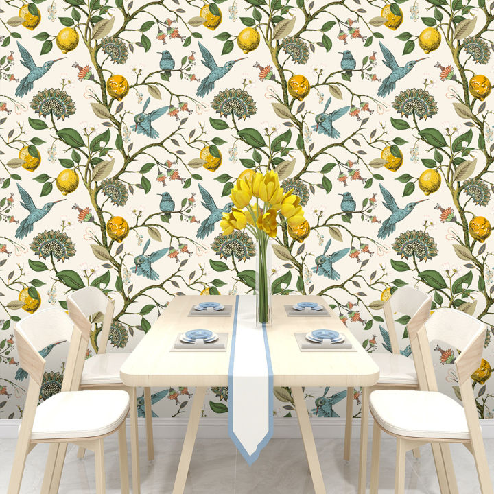 blue-bird-self-adhesive-wallpaper-fresh-lemon-tree-peel-and-stick-wallpaper-removable-waterproof-prepasted-wallpaper-wall-mural