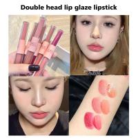 liptint anti air tahan lama Double-headed Lip Glaze Lip Stain Moisturizing Long Lasting Hyper J2W7