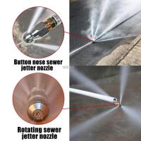 Stainless Steel Shower Head Universal Wire Pipe Special High-pressure Water Rat Pipe Cleaning Machine Top Spray Connect Joint Pipe Fittings Accessorie