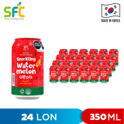 THÙNG 24 LON NƯỚC UỐNG CÓ GAS VỊ DƯA HẤU SPARKLING WATERMELON SFC 350ML