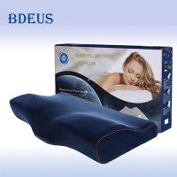 BDEUS Space Memory Cotton Butterfly Pillow Bed Orthopedic Pillow For Cervical Pillow Slow Rebound Adult Neck Guard Pillow