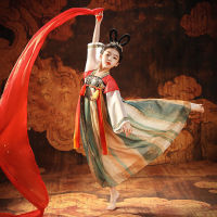 Hanfu เด็กสาวบินสไตล์จีน Super Immortal ชุดโบราณ Tang Dynasty Little Girls Performance Dress