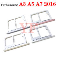 Untuk A5 Samsung Galaxy A3 A7 A310 A510 A710 A320 2015 2016 2017 Sim ช่องเสียบบัตร Dulang Pegang Soket Pembaca Kad Sim