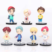 KPOP Korean Action Figures Model Bangtan Boys Cartoon Toys Multi-Style Doll Desk Car Decoration Supplies Fans Birthday Gifts K6