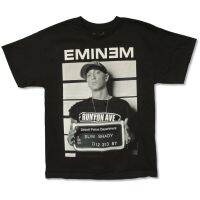 เสื้อแขนสั้น▼℗  CLZQ Oversize Fashion T Shirts  O Neck Sport Mens T-Shirt Eminem Wanted Mugshot Merch Shady  Sport Mens Cotton Basic Gildan T-Shirt 1PT3