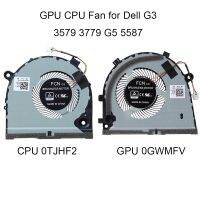 DXDFF 0TJHF2 0GWMFV เครื่องระบายความร้อนโน้ตบุ๊คพัดลมคอมพิวเตอร์สำหรับ Dell G3 3579 3779 G5-5587 15 5587 GPU CPU พัดลมทำความเย็น CN-0TJHF2 TJHF2 GWMFV FKB6 FKB7