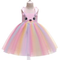 [COD] 2022 foreign trade childrens dress princess cartoon colorful mesh festival costume