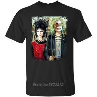 Halloween American Gothic Beetlejuice And Lydia T-shirt Black-navy For Men-women Harajuku Tops Fashion Classic Tee Shirt XS-6XL