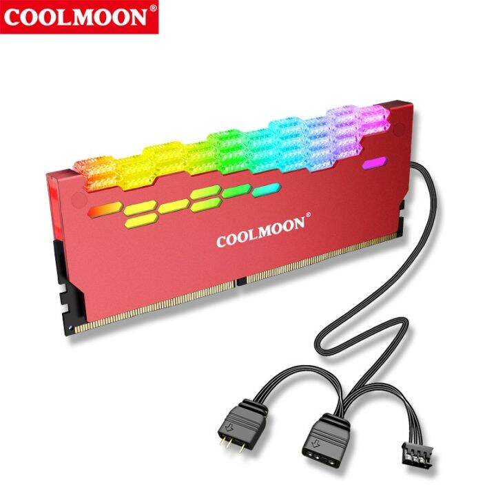 รุ่นใหม่-rgb-ซิ้งแรม-ซิ้งram-ฮีตซิ้ง-heatsink-สำหรับแต่ง-ram-สายต่อแบบ-3pin-5v-argb-เหมาะสำหรับใช้กับกล่องคอนโทรล