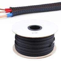 PET Black Cable Sleeve Length1/3/5/50/100M Insulated Braided Sleeving Data Line Protection Wire Cable Flame-Retardant Nylon Tube Electrical Circuitry