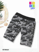 KiddeeCrew กางเกงเด็กลายทหาร เด็กผู้ชายสีเทาดำ Black &amp; gray military shorts มีหลากหลายแบบ เหมาะ อายุ 1-10 ปี