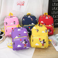 2022 New Childrens School Bag Print Backpack Kindergarten Cartoon Boys Girls Mickey Nylon Backpack