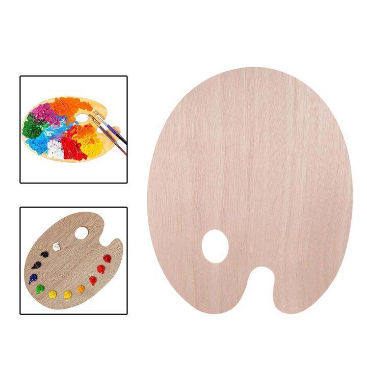 BNTOOL Wood Painting Palette Board Beginners DIY Watercolor Paint Color