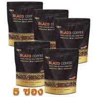 [พร้อมส่ง] BLAZO COFFEE กาแฟ ตรา เบลโซ่ คอฟฟี่ 5 ห่อ (100 ซอง) กาแฟเพื่อสุขภาพ สายตา ด้วยสารสกัดเข้มข้น 29 in 1