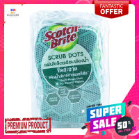 สก๊อตช์-ไบรต์ สครับดอท แผ่นใยขัดพร้อมฟองน้ำ สีเขียว 4 ชิ้นScotch Brite Scrub Dots Green x 4 Pcs